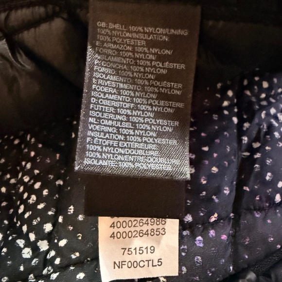The North Face ThermoBall™ Eco Confetti Print Puffer Vest Black Size S/P EUC - Picture 5 of 7